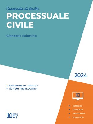cover image of Compendio di diritto processuale civile 2024
